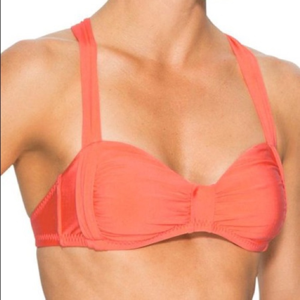 athleta coral bikini top